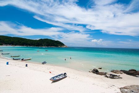 Beautiful tropic beach with white sand and crystal clear waters.のeditorial素材