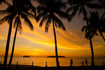 Beautiful sunset in Tanjung Aru , Kota Kinabalu  Malaysia.
の写真素材