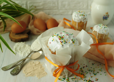Festive Easter baking. Easter.Bakery products. Sweet pastries. Festive pastry. Beautiful still lifes...