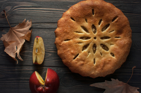 Homemade pies with apples. Beautiful still lifeの写真素材