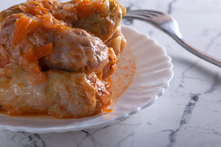 A healthy, tasty dish stuffed with rice and meat.
