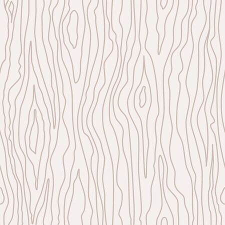 Seamless Pattern with wood isolated on white background. Abstract tree texture in linear style. Flat illustration.のイラスト素材