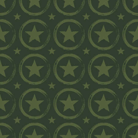 Seamless pattern with white hand drawn vector stars in doodle style isolated on black background.のイラスト素材