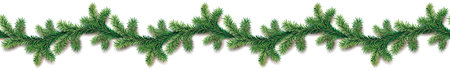 Square banner with Christmas symbols. Christmas tree on a white background. Header for website template.のイラスト素材