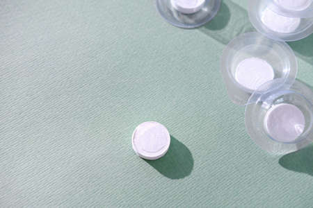 dry single dose facial mask. pressed tissue maskの写真素材