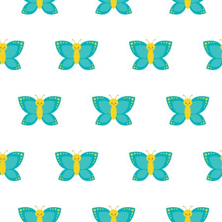 Seamless pattern with butterflies. Perfect for wallpaper, gift paper, pattern fills, web page background, spring and summer greeting cards. Vector Illustrationのイラスト素材