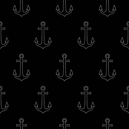 Seamless vector pattern with anchors. Seamless pattern can be used for wallpaper, pattern fills, web page background, surface textures.のイラスト素材