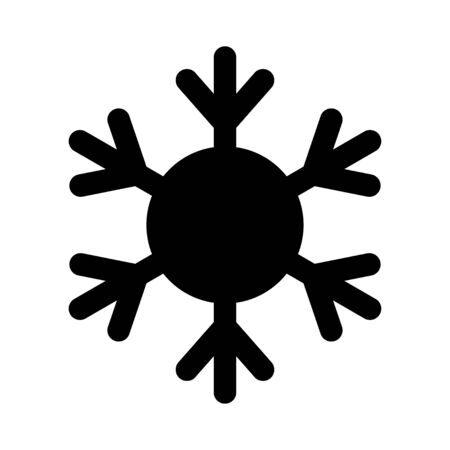 Snowflake Icon. Flat of snowflake isolated on white background. New Year and winter symbol.のイラスト素材