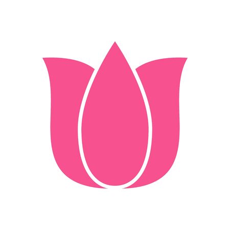 Abstract tulip flower vector illustration, tulip bulbs, beauty banner, poster modern simple flat design, womans day print, tulip red flower isolated on white backgroundのイラスト素材