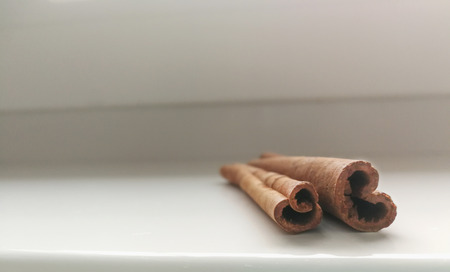 two cinnamon heartsの写真素材