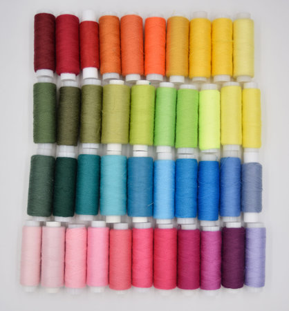 Sewing threads rainbow