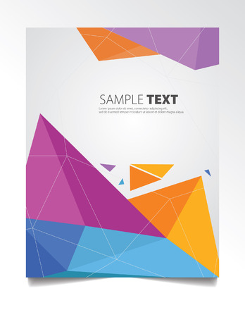 Colorful polygonal background design on white background.のイラスト素材