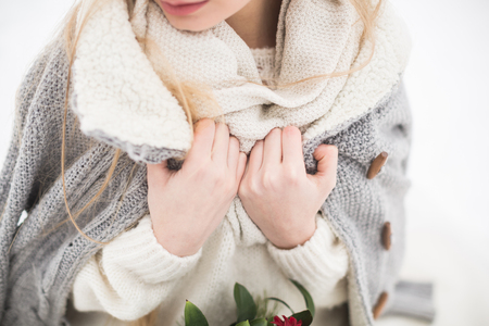 Bride winter wedding dressの写真素材