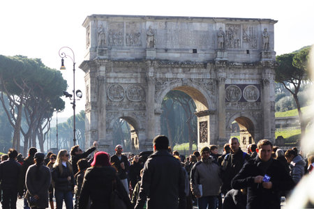 Roman architecture, Arch in Romeのeditorial素材