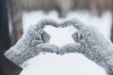 Heart symbol at sunset.の写真素材