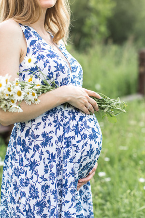 belly of pregnant womanの写真素材