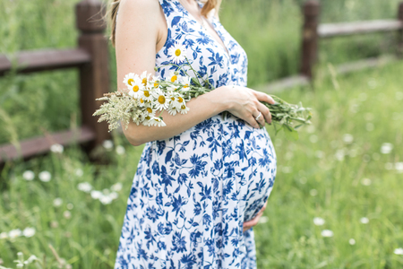 belly of pregnant womanの写真素材