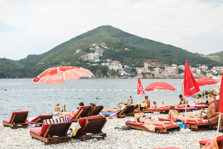 sea ??beach in Montenegroの写真素材
