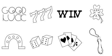 Lucky Set of vector objectsのイラスト素材