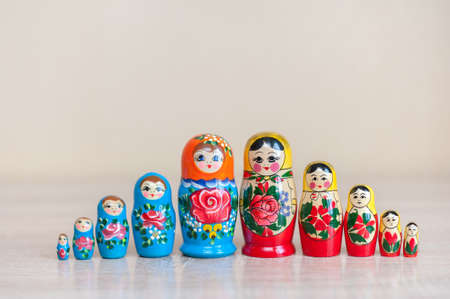 Russian doll. set of 10 piecesの写真素材