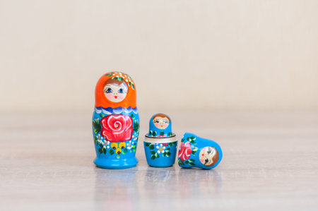 Russian doll. set of 3 pieces. Mareshki.