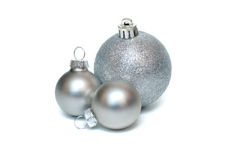 Christmas decoration on white backgroundの写真素材
