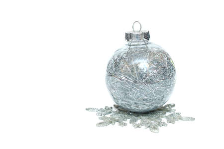 Christmas decoration on white backgroundの写真素材
