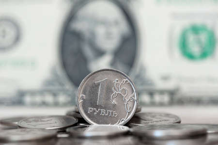 ruble and dollar. currency exchange concept.の写真素材