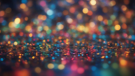 Abstract background with bokeh defocused multicolor lightsの素材