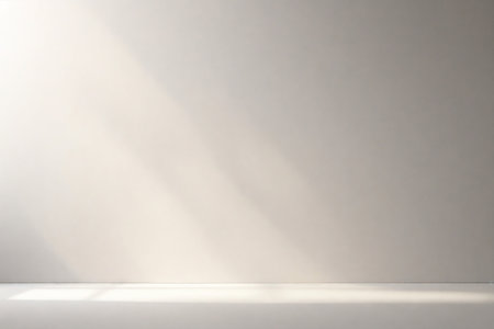 Empty room with white wall and sunlight. Mock up, 3D Renderingの素材