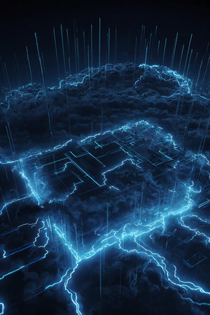 Futuristic technology background with glowing lines and particles. 3d renderingの素材