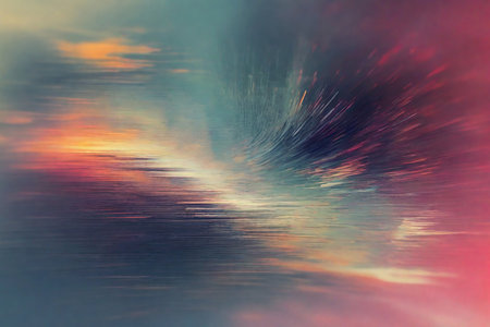 Abstract background with defocused rays of light and water ripplesの素材