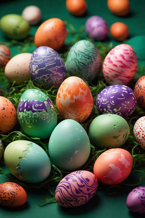 Happy Easter card creative holiday conceptの素材