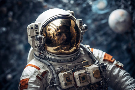 Astronauts exploring outer spaceの素材