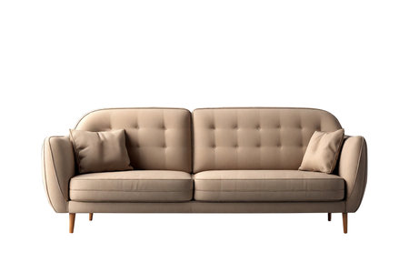 Sofa isolated on a white background. 3d rendering.の素材