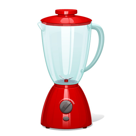The red blender with a glass bowlのイラスト素材