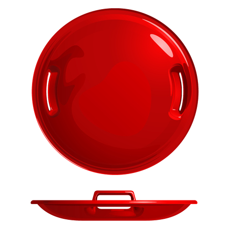 Round ice red boatのイラスト素材