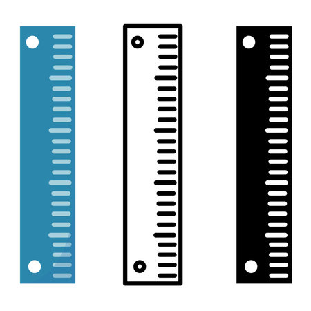 Ruler icons for Measurement. Vector Illustration Stationery Equipment for Schoolのイラスト素材