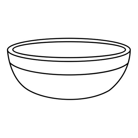 Large Kitchen Plate for Coloring. Vector Illustration of Kitchen Utensils.のイラスト素材
