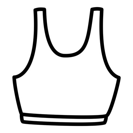 Fitness Tank Top Icon. Vector Illustration of Women's Crop Top for Workouts.のイラスト素材