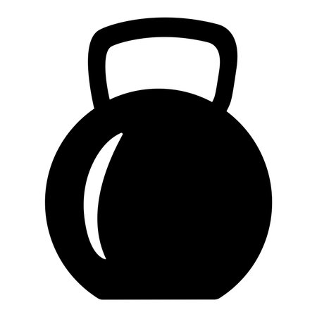 Sport Kettlebell Black Icon. Vector Illustration of Kettlebells for Workoutsのイラスト素材