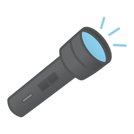Cartoon Camping Flashlight. Vector illustration of included camping flashlightのイラスト素材