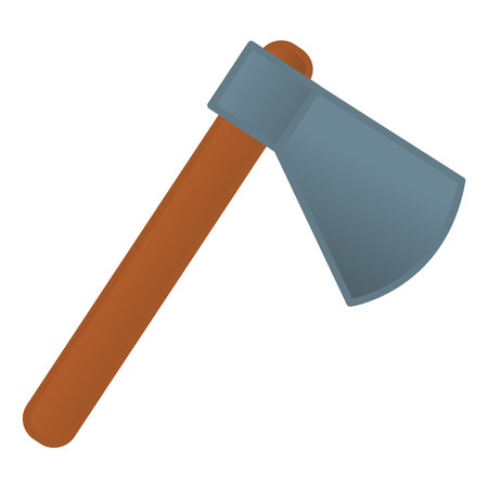 Ax For Camping. Vector Illustration of an Ax for Travel. Leisure and Tourismのイラスト素材