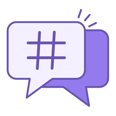 Colored Topics Icon. Hashtag Vector Icon. popular Topics, Trends. Social Media and Web Communications Conceptのイラスト素材