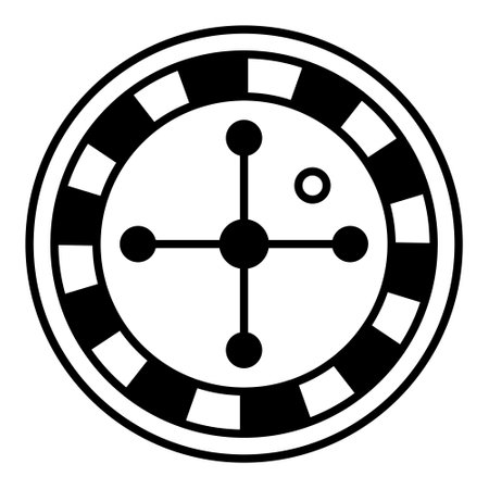 Casino icon. Vector Roulette Wheel Icons. Gambling Conceptのイラスト素材