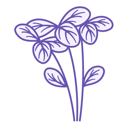 Colored Watercress Icon. Vector Icon of Natural and Organic Products. Vegetarian food. Vegetables Conceptのイラスト素材