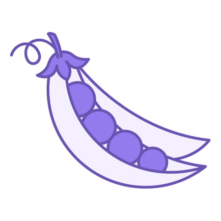 Peas Color Icon. Vector Icon of Natural and Organic Products. Vegetarian food. Vegetables Conceptのイラスト素材