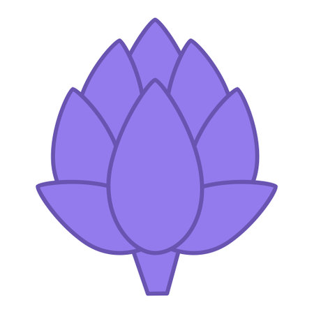 Artichoke Color Icon. Vegetarian Food Vector Icon. Organic and Natural Product. Vegetables Conceptのイラスト素材