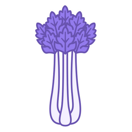 Celery Colored Icon. Vegetarian Food Vector Icon. Organic and Natural Product. Vegetables Conceptのイラスト素材