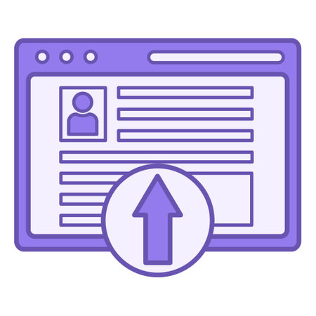 Colored Publish Icon. Vector Icon for Publishing Content on a Website. Blogger and Social Networks Conceptのイラスト素材